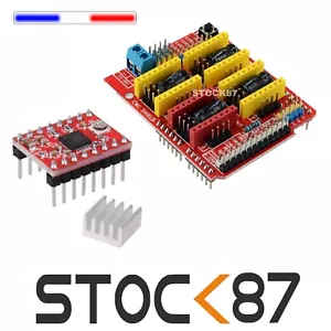 1 to 4pcs A4988 Stepper Motor Driver - 3D CNC Driver Motor + Arduino Shield UNO - Picture 1 of 8