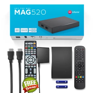 Mag520W3 600Mbps BuiltIn Dual Band WiFi 5G 4K linux 4K Free Bonus Remote Control - Picture 1 of 4