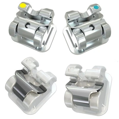 Dental Self Ligating Brackets Orthodontic Metal Ceramic Roth MBT 022 Empower AO - Image 1 of 4