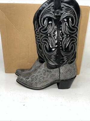 New Women’s Black Snakeskin Capezio Cowboy Boots. L 902 6 M. 20-94 - Image 1 of 4