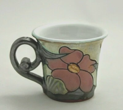 Taza de cerámica espresso, colección de flores, taza de café espresso de cerámica, café hecho a mano mu Foto 1 de 4