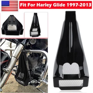 Black Vivid Fairing Chin Spoiler Scoop Fit For Harley Road King Street Glide New - Picture 1 of 9
