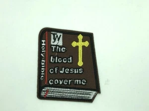 PARCHE DE HIERRO DE LA SANTA BIBLIA CRUZ RELIGIOSA JESÚS - Imagen 1 de 1