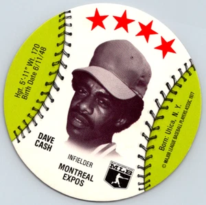 1977 MSA Customized Discs DAVE CASH Montreal EXPOS faint stain - Fast FREE Ship! - Picture 1 of 2