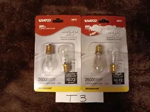4 Satco S4717 Clear Candelabra Base Indicator Light Bulbs 130V - Picture 1 of 2