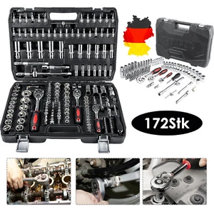 Steckschlüssel Satz 172tlg Knarrenkasten Set Koffer Ratschen Kasten 1/4 3/8 1/2" - Bild 1 von 12
