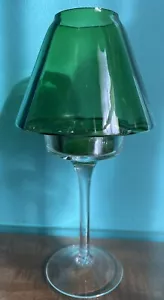 Classic Green Tea Light/Votive Holder 7.25” Tall, A-38 - Picture 1 of 8