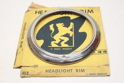 NORS 1941 1942 1946 Ford Mercury Chrome Headlight Ring Bezel Door Rim HLR-50 - Image 1 of 4