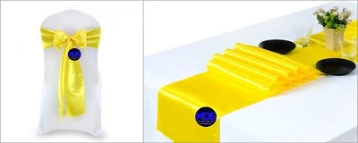 Атласный стул пояса бант + атласный стол бегунов свадьбы вечеринки декор (комбинированное предложение) - Изображение 1 из 3