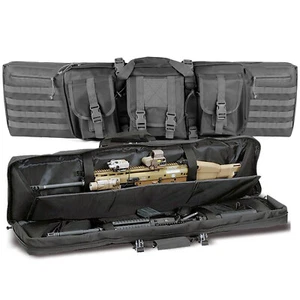 Double Rifle Bag Soft Padded Long Rifle Case Shotgun Backpack F Shooting Hunting - Picture 1 of 21