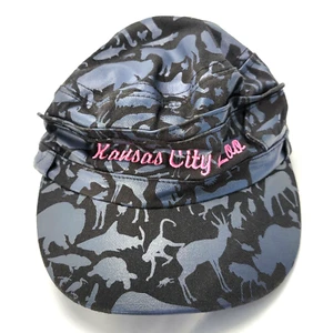 Gorra de recuerdo de Kansas City Zoo para mujer azul con tirantes cadete militar B303D - Imagen 1 de 4