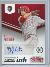 D.J. Peterson 2015 Panini Contenders Alumni Ink Autograph