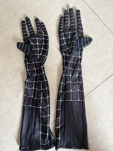 Black Amazing Spider-Man 2 Elbow-length Gloves Costume Accessories Cosplay prop - Picture 1 of 9