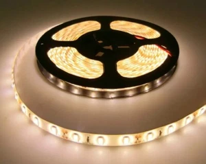 5M 5730 Warm White SMD LED Strip light 12V DC Wired Reel Kitchen Cabinet Vehicle - Picture 1 of 11