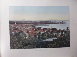 MARTINIQUE/Gravure 19°in folio couleur/ Ville de Fort- de- France - Foto 1 di 1