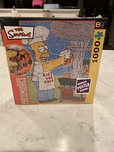 Simpsons 1000 Piece Puzzle Homer Photomosaics W/ Poster New Sealed 2005