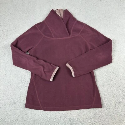 Suéter prAna Para Mujer Mediano Magenta Raglán Manga Larga Chal Cuello Pullover Foto 1 de 4