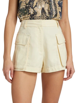 Pantalones Cortos Carga ULLA JOHNSON NUEVOS CON ETIQUETAS $350 Marfil Sadie Tiro Alto 8 Foto 1 de 4