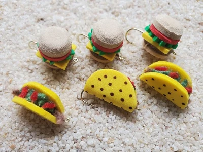 Taco and Cheese Burger  Fishing Fly 6 Pack - Image 1 of 3