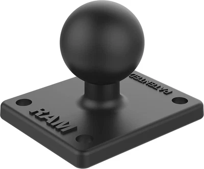RAM Mounts Ball Adapter with AMPS Plate  with B Size 1" Ball mount black - Image 1 of 4