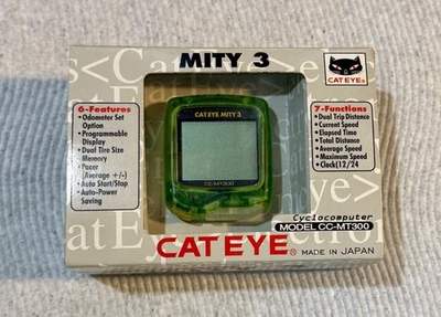 Cateye Mity 3 Lime Green Translucent Vintage Bike Computer CC-MT300 NOS NIB ￼￼ - Image 1 of 4