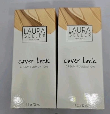 Laura Geller Cover Lock Cream Foundation 1oz/30mL Sand Lot of 2 - Image 1 of 4
