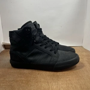 Supra Muska 001 Hightop matt dreifach schwarz Retro Skateboard Schuhe Herren Größe 9 - Bild 1 von 9