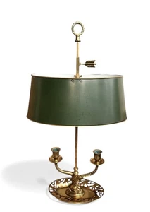 Warren Kessler French Neoclassical Style Bouillotte Table Lamp dolphin - Picture 1 of 8