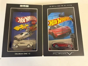 Mattel Creations Hot Wheels RLC DeLorean DMC-12 & Alpha5 Collector Set - Picture 1 of 2