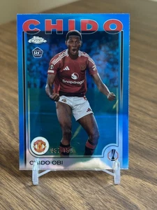 Chido Obi 2024 2024-25 Topps Chrome UEFA UCC #14 Blue Refractor /150 Rookie RC - Picture 1 of 2