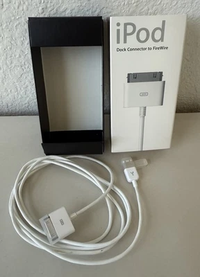 苹果 M9127G/A iPod 底座连接器到 FireWire 电缆带盒 — 第 1/4 张图片