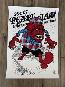 Pearl Jam - 2007 Nijmegen Netherlands Poster - 26x19 - Picture 1 of 6