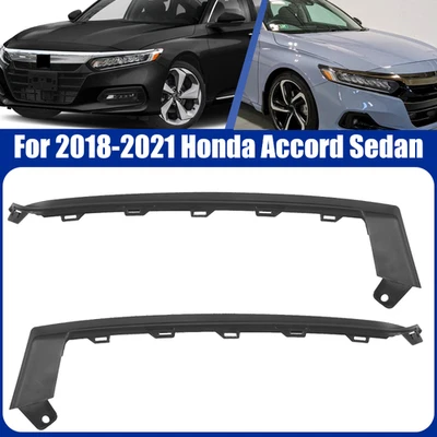 Par de molduras de parachoques delantero inferior negro para Honda Accord 2018 2019-2021 sedán Foto 1 de 4
