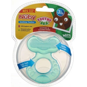 Nuby Teethe-Eez Soft Silicone Teether, 3m+, Assorted Colors - Picture 1 of 2
