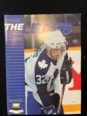 Official The Leafs Magazine - Dan Marois Cover -  January 1990 VS Islanders - Image 1 of 2