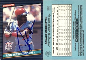 RON WASHINGTON SIGNED 1986 DONRUSS #560 MINNESOTA TWINS ON-CARD AUTO - Picture 1 of 1