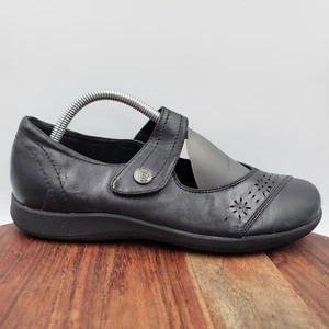 Rockport Mary Jane Shoes Women's 9M Black Leather Comfort Loafers Career Walking - Picture 1 of 9