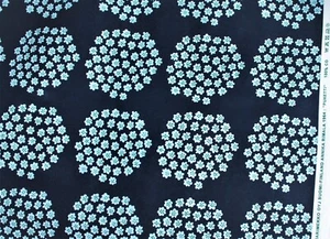 Marimekko fabric Puketti jeans blue/green by Annika Rimala 145x100cm - Picture 1 of 2