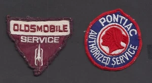 (2) 1960's-70's Pontiac & Oldsmobile Authorized Service Embroidered Patches - Picture 1 of 3