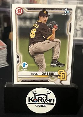 2021 Bowman Draft  Robert Gasser #BD-135 First 1st Rc Rookie 1st Edition QTY - Image 1 of 2