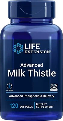 Life Extension Advanced Milk Thistle Spectrum Support for Liver Health 120 Sg - Image 1 of 2