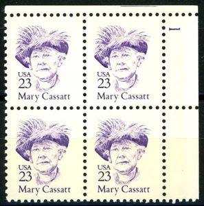 Mary Cassatt Plate Block of 4 Plate # 1 MNH Scott 2181 All Positions Available - Picture 1 of 2