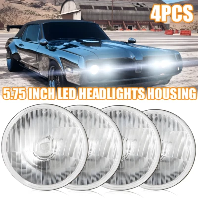 Faros LED redondos carcasa alta/baja para Mercury Cougar 67-76 Monterey Comet 5,75" Foto 1 de 4