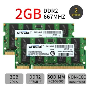 4GB 2x 2GB Kit For Apple iMac 5,1/6,1 /7,1 / Mac Mini 2,1 DDR2 Laptop RAM Memory - Picture 1 of 8