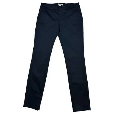 Pantalones de mango para mujer 8 chinos ajustados azul oscuro carrera informal W30 L30 básicos de otoño Foto 1 de 4