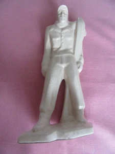 Skiläufer  Longwy  Emaux de louvière Dekor les bleus stehende Figur - Bild 1 von 8