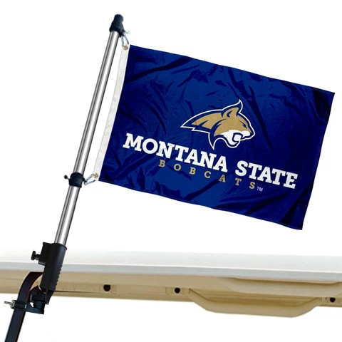 Montana State Bobcats Golf Cart Flag and Flagpole Mount Holder Cover