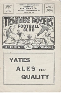 TRANMERE ROVERS RESERVES V NORTHWICH VICTORIA ~ LIGA DE CHESHIRE 28 DE DICIEMBRE DE 1957 - Imagen 1 de 2