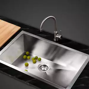 Cefito Kitchen Sink 45X30CM Stainless Steel Basin Single Bowl Silver - Picture 1 of 8