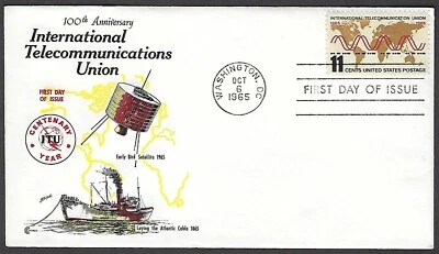 1274 Cover Craft Cachet FDC -International Telecommunications , including insert - Image 1 of 2